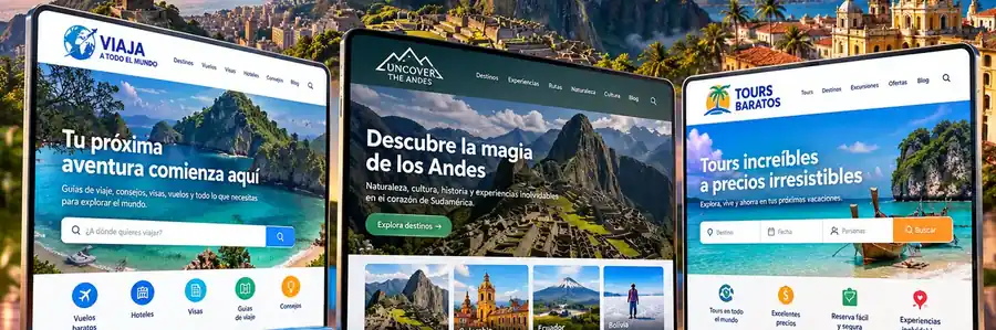 Vista de mis sitios Viaja a Todo el Mundo, Uncover the Andes y Tours Baratos
