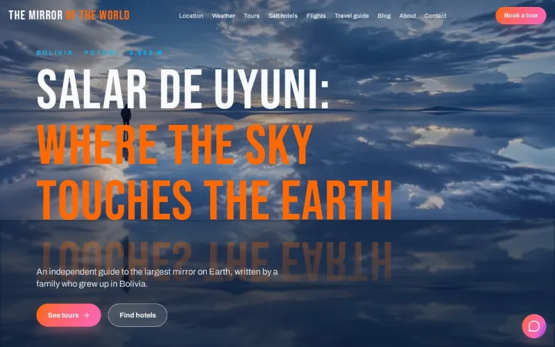 Página de inicio de themirroroftheworld.com